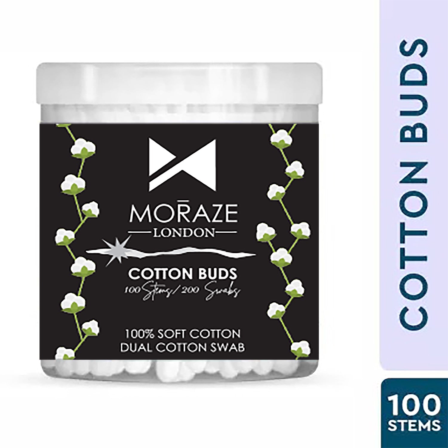 Premium Paper Stick Cotton Ear Buds, 100 Stems